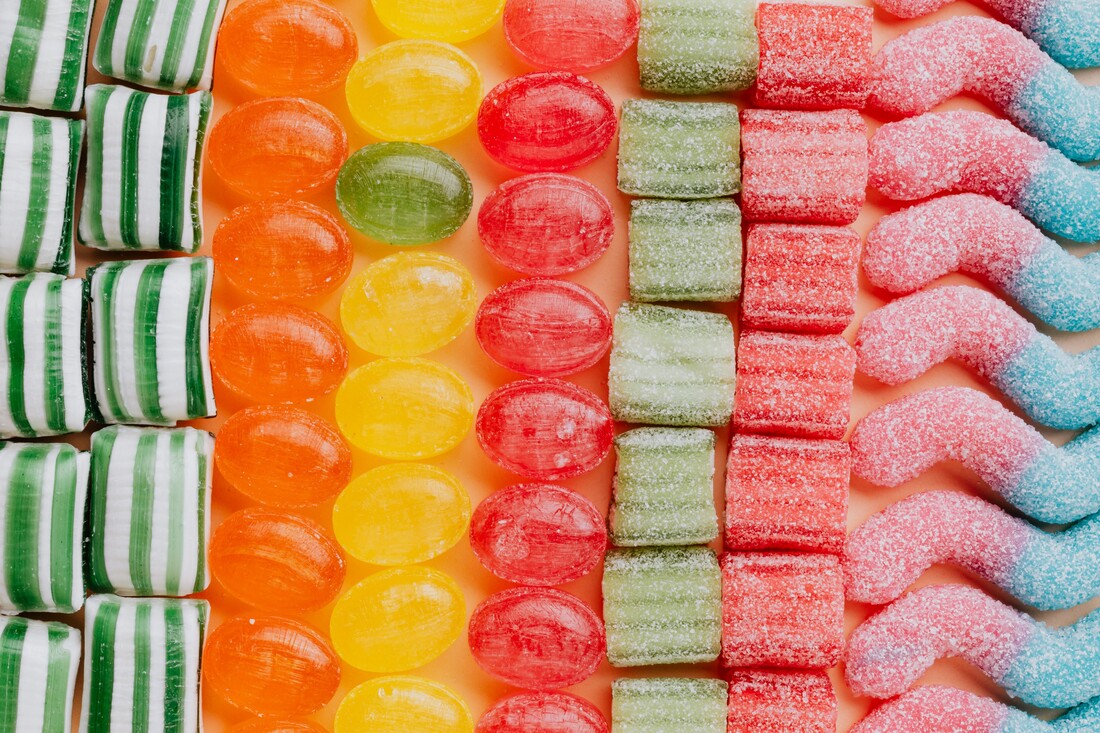 A row of candy shot by Ekalavya Chaudhuri.